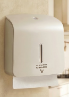 מתקן מטבח לנייר לספיגת מאכלים ולניגוב ידיים איכותי ויפה במיוחד בצבע לבן.